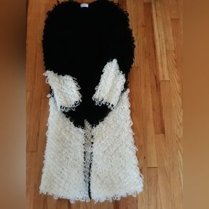 Gorgeous Crochet Two-Tone Cardigan Black & White Medium/Large💕💕💕